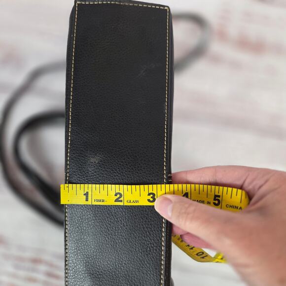 The Sak Black Leather Purse Tote Dual Handle Crossbody Timeless Classic Bag - Picture 14 of 16